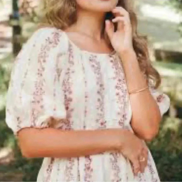 Zara Women Flowy, Boho, Floral Peasant Top Size Medium - Picture 1 of 10